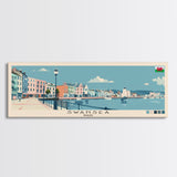 Swansea, Wales Panoramic Canvas Print, Swansea, Wales Painting, Wales Art, Swansea Travel Poster, Travel Art, Housewarming Gift