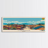 Tiquipaya, Bolivia Panoramic Canvas Print, Tiquipaya, Bolivia Painting, Bolivia Art, Tiquipaya Travel Poster, Travel Art, Guest Room Painting