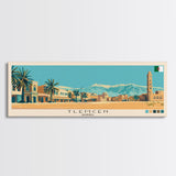 Tlemcen, Algeria Panoramic Canvas Print, Tlemcen, Algeria Painting, Algeria Art, Tlemcen Travel Poster, Travel Art, Housewarming Gift