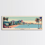 Townsville, Australia Panoramic Canvas Print, Townsville, Australia Painting, Australia Art, Townsville Travel Poster, Travel Art, Guest Room Painting