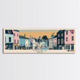 Truro, England Panoramic Canvas Print, Truro, England Painting, England Art, Truro Travel Poster, Travel Art, Guest Room Painting