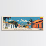 Villavicencio, Colombia Panoramic Canvas Print, Villavicencio, Colombia Painting, Colombia Art, Villavicencio Travel Poster, Travel Art, Guest Room Painting