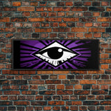 Violet All Seeing Eye Wall Art Print, Eye Canvas Art, Eye Of Horus Wall Art, Framed Art Print, Wall Decor, Panoramic, Wall Art, Canvas Print