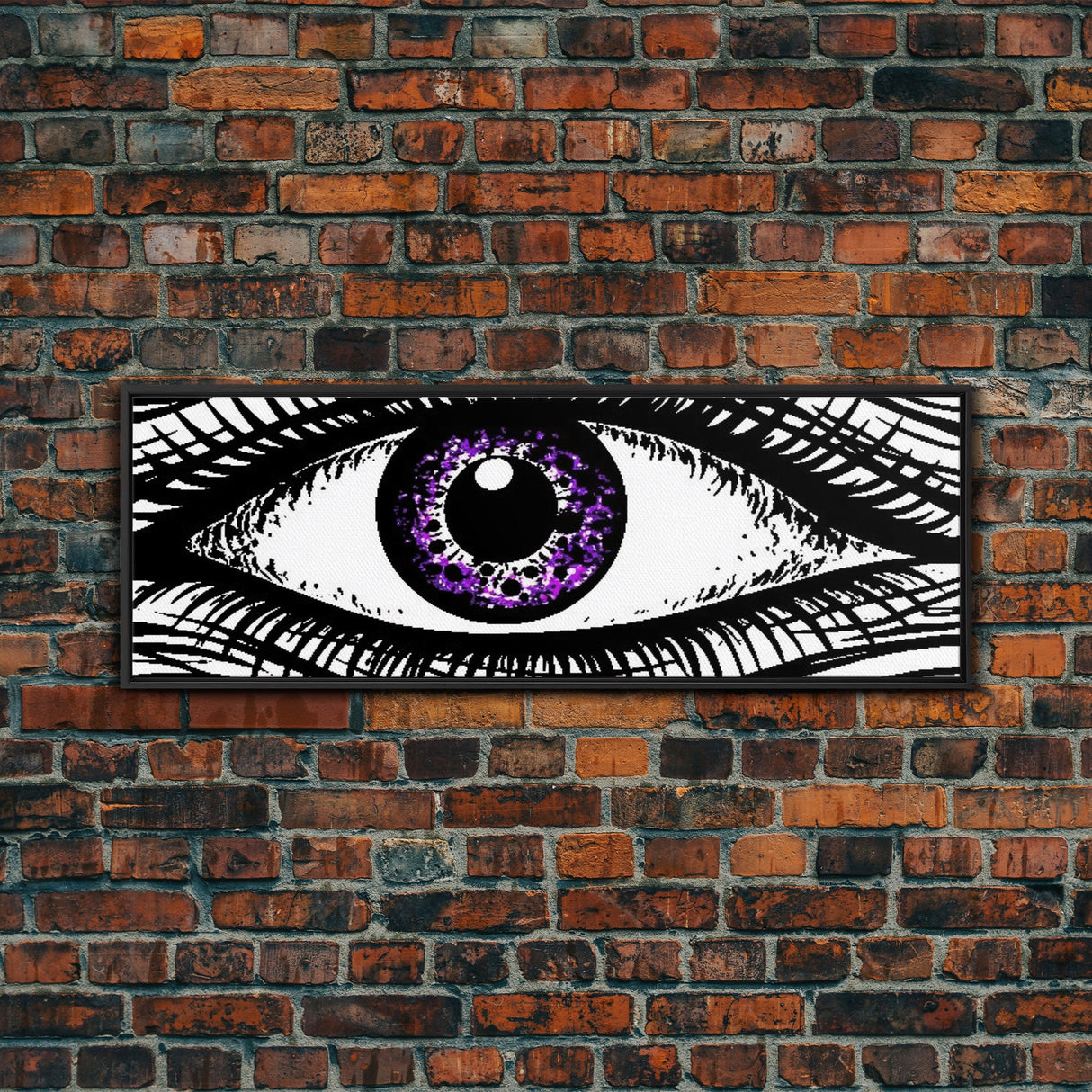 Big Eye Art, Line Art Print, Canvas Print, Eye Canvas Art, Eye Art Original, Framed Art Print, Wall Decor, Panoramic, Wall Art, Canvas Print