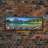 Photographic Panoramic of Banff National Park, Sunset Photography, National Park Art, Framed Canvas Print, Landscape Photography