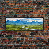 Panoramic of Denali National Park, Extra Large Wall Art, Panoramic Wall Art, Panoramic Print, Landscape Photography, Landscape Print