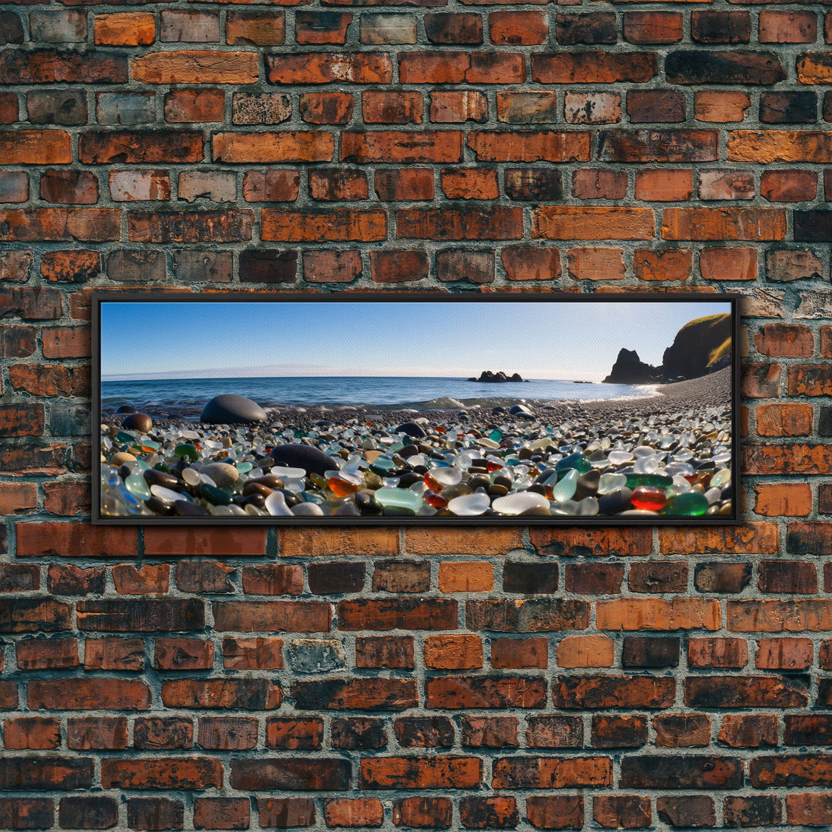 Panoramic of Glass Beach California, Extra Large Wall Art, Panoramic Wall Art, Panoramic Landscape Print, Landscape Photography