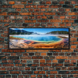 Panoramic of Grand Prismatic Spring Yellowstone, Extra Large Wall Art, Panoramic Wall Art, Panoramic Landscape Print, Landscape Photography