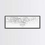 Panoramic Augusta City Map, Georgia Art, Map Print, Minimalist Wall Art, Canvas Art, Housewarming Gift, Street Map Art, Closing Gift