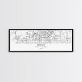 Panoramic Beijing City Map, China Art, Map Print, Minimalist Wall Art, Canvas Art, Housewarming Gift, Street Map Art, Closing Gift