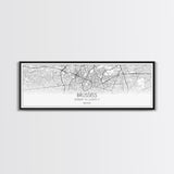 Panoramic Brussels City Map, Belgium Art, Map Print, Minimalist Wall Art, Canvas Art, Housewarming Gift, Street Map Art, Closing Gift