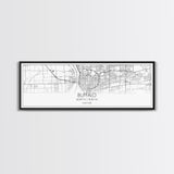 Panoramic Buffalo City Map, New York Art, Map Print, Minimalist Wall Art, Canvas Art, Housewarming Gift, Street Map Art, Closing Gift