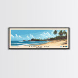 Arugam Bay, Sri Lanka Panoramic Beach Print, Vacation Gift, Sri Lanka Wall Art, Framed Canvas Print, Framed Beach Painting