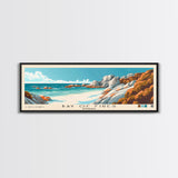 Bay of Fires, Australia Panoramic Print, Vacation Gift, Australia Wall Art, Beach Painting, Beach Decor, Large Wall Art, Wood Frame Art