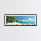 Cocos (Keeling) Islands, Australia Panoramic Beach Print, Vacation Gift, Australia Wall Art, Framed Canvas Print, Framed Beach Painting