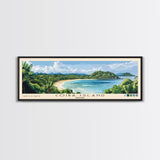 Coiba Island, Panamá Panoramic Beach Print, Vacation Gift, Panamá Wall Art, Beach Painting, Beach Decor, Beach Painting