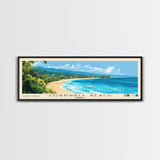 Cornwall Beach, Jamaica Panoramic Beach Print, Vacation Gift, Jamaica Wall Art, Beach Painting, Beach Decor, Beach Painting