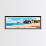 Durdle Door, United Kingdom Panoramic Beach Print, Vacation Gift, United Kingdom Wall Art, Framed Canvas Print, Framed Beach Painting