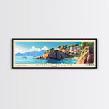 Embiez Island, France Panoramic Print, Vacation Gift, France Wall Art, Beach Painting, Beach Decor, Large Wall Art, Wood Frame Art