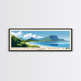 Flic en Flac Beach, Mauritius Panoramic Print, Vacation Gift, Mauritius Wall Art, Beach Painting, Beach Decor, Beach Or Lakehouse Art