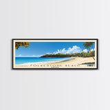 Folkestone Beach, Barbados Panoramic Print, Vacation Gift, Barbados Wall Art, Beach Painting, Beach Decor, Beach Or Lakehouse Art