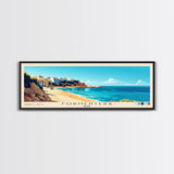 Formentera, Spain Panoramic Beach Print, Vacation Gift, Spain Wall Art, Beach Painting, Beach Decor, Beach Painting