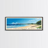 Freshwater Beach, Australia Panoramic Print, Vacation Gift, Australia Wall Art, Beach Painting, Beach Decor, Large Wall Art, Wood Frame Art