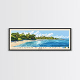 Glover’s Reef Atoll, Belize Panoramic Print, Vacation Gift, Belize Wall Art, Beach Painting, Beach Decor, Beach Or Lakehouse Art