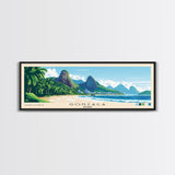 Gonzaga, Brazil Panoramic Print, Vacation Gift, Brazil Wall Art, Beach Painting, Beach Decor, Beach Or Lakehouse Art