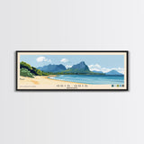 Gris Gris, Mauritius Panoramic Print, Vacation Gift, Mauritius Wall Art, Beach Painting, Beach Decor, Beach Or Lakehouse Art