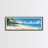 Hideaway Beach, Bahamas Panoramic Print, Vacation Gift, Bahamas Wall Art, Beach Painting, Beach Decor, Large Wall Art, Wood Frame Art