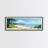 Hilton Head, South Carolina Panoramic Beach Print, Vacation Gift, South Carolina Wall Art, Framed Canvas Print, Framed Beach Painting