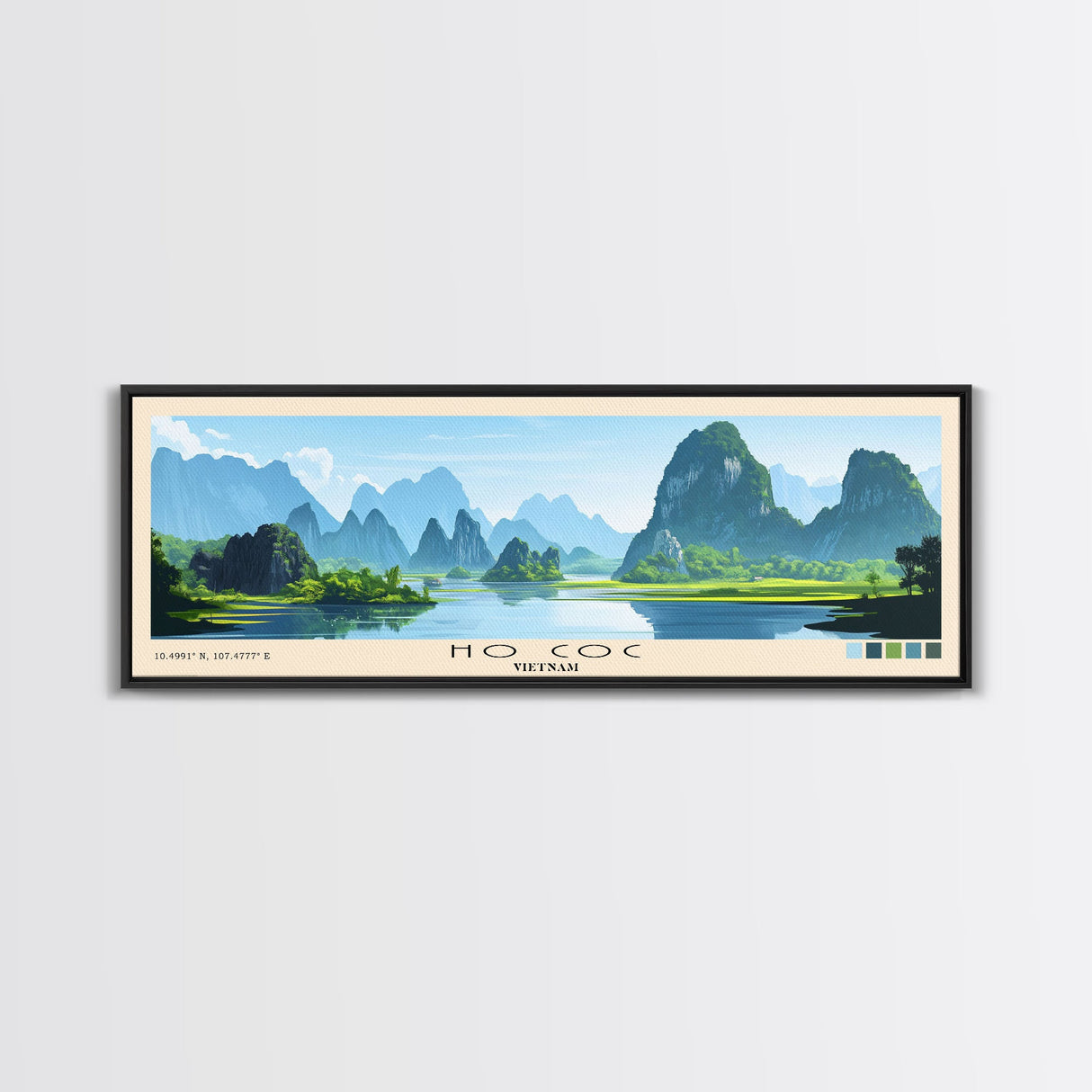 Ho Coc, Vietnam Panoramic Beach Print, Vacation Gift, Vietnam Wall Art, Beach Painting, Beach Decor, Beach Painting