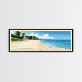 Hopkins Village Beach, Belize Panoramic Print, Vacation Gift, Belize Wall Art, Beach Painting, Beach Decor, Large Wall Art, Wood Frame Art