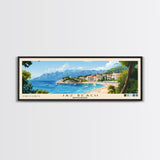 Jaz Beach, Montenegro Panoramic Print, Vacation Gift, Montenegro Wall Art, Beach Painting, Beach Decor, Beach Or Lakehouse Art