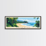 Jungle Beach, Sri Lanka Panoramic Beach Print, Vacation Gift, Sri Lanka Wall Art, Framed Canvas Print, Framed Beach Painting