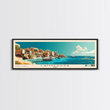 Lampedusa, Italy Panoramic Beach Print, Vacation Gift, Italy Wall Art, Framed Canvas Print, Framed Beach Painting