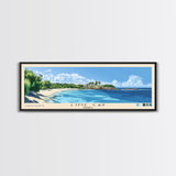 Lime Cay, Jamaica Panoramic Print, Vacation Gift, Jamaica Wall Art, Beach Painting, Beach Decor, Beach Or Lakehouse Art