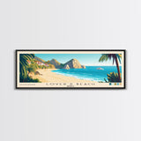 Lover’s Beach, Mexico Panoramic Beach Print, Vacation Gift, Mexico Wall Art, Framed Canvas Print, Framed Beach Painting