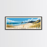 New Chums Beach, New Zealand Panoramic Print, Vacation Gift, New Zealand Wall Art, Beach Painting, Beach Decor, Beach Or Lakehouse Art