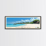 Nungwi Beach, Zanzibar Panoramic Beach Print, Vacation Gift, Zanzibar Wall Art, Framed Canvas Print, Framed Beach Painting