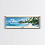 Omadhoo, Maldives Panoramic Print, Vacation Gift, Maldives Wall Art, Beach Painting, Beach Decor, Beach Or Lakehouse Art