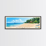 Otres Beach, Cambodia Panoramic Print, Vacation Gift, Cambodia Wall Art, Beach Painting, Beach Decor, Large Wall Art, Wood Frame Art