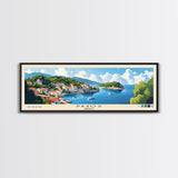 Paxos, Greece Panoramic Print, Vacation Gift, Greece Wall Art, Vacation Wall Art, Vacatation Memories, Beach Decor, Beach Or Lakehouse Art