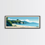 Pitt Island, New Zealand Panoramic Beach Print, Vacation Gift, New Zealand Wall Art, Beach Painting, Beach Decor, Beach Painting