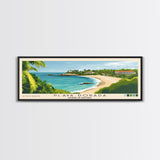 Playa Dorada, Dominican Republic Panoramic Beach Print, Vacation Gift, Dominican Republic Wall Art, Framed Canvas Print, Framed Beach Painting