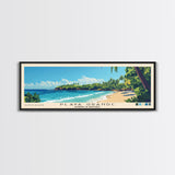 Playa Grande, Dominican Republic Panoramic Beach Print, Vacation Gift, Dominican Republic Wall Art, Beach Painting, Beach Decor, Beach Painting