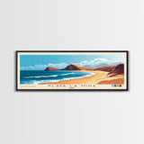 Playa La Mina, Peru Panoramic Beach Print, Vacation Gift, Peru Wall Art, Framed Canvas Print, Framed Beach Painting