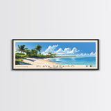 Playa Paraiso, Cayo Largo, Cuba Panoramic Beach Print, Vacation Gift, Cayo Largo, Cuba Wall Art, Framed Canvas Print, Framed Beach Painting