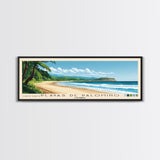 Playas de Palomino, Colombia Panoramic Beach Print, Vacation Gift, Colombia Wall Art, Framed Canvas Print, Framed Beach Painting